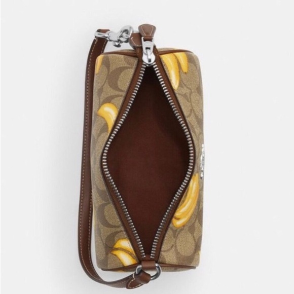 NWT Coach Nolita Barrel Bag In Signature Canvas With Banana Print - Picture 3 of 11